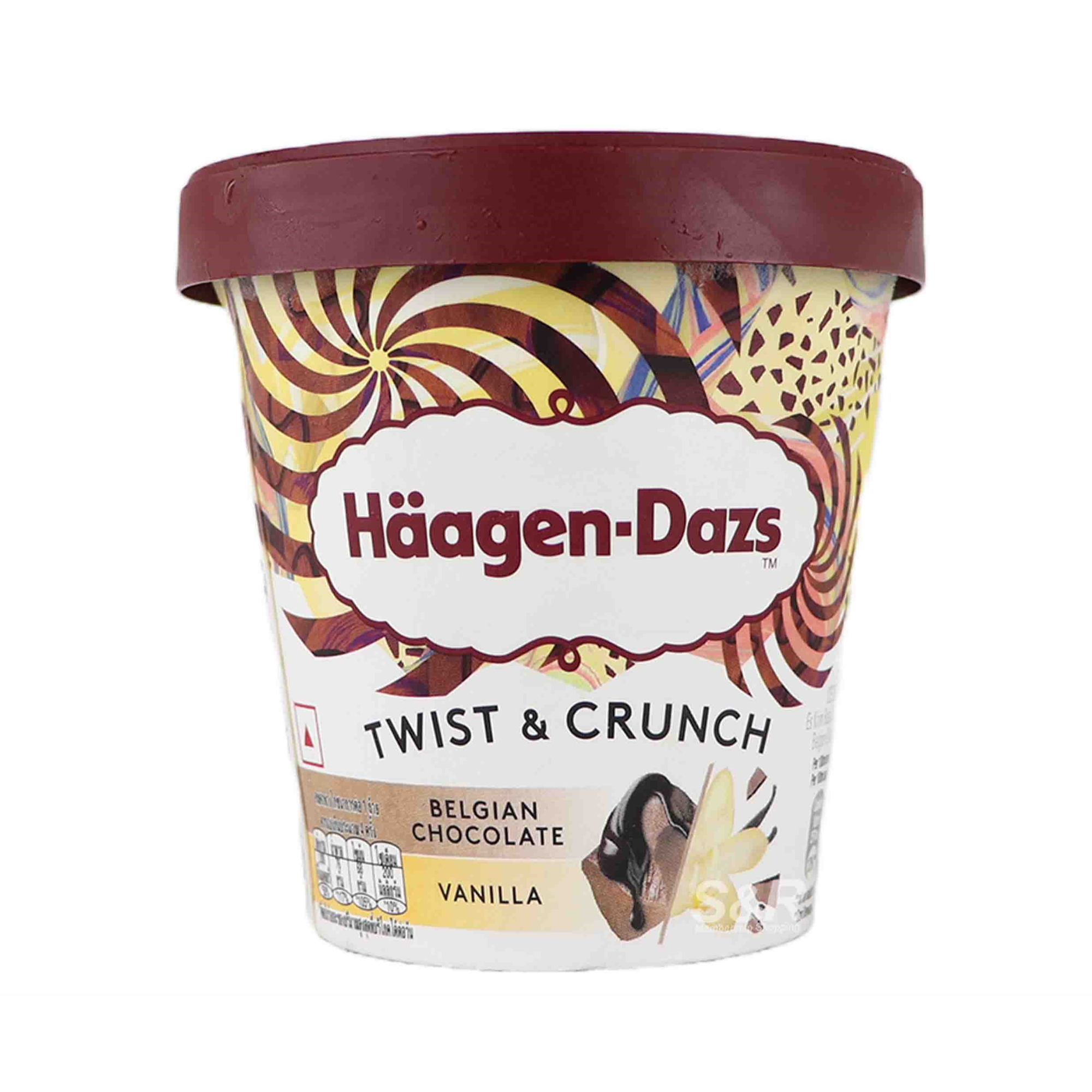 Haagen-Dazs Twist & Crunch Belgian Chocolate And Vanilla Ice Cream 473mL